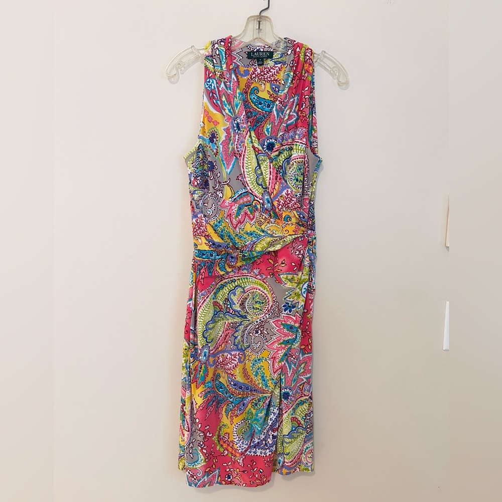 Polo by Ralph Lauren Colorful Paisley Midi Dress